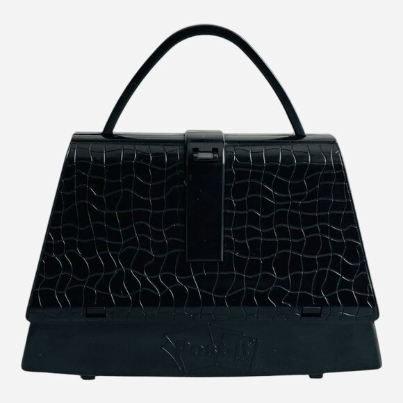 Post-it Pop Up Reusable Note Dispenser Black Croco Purse Office Accessory - Picture 2 of 3
